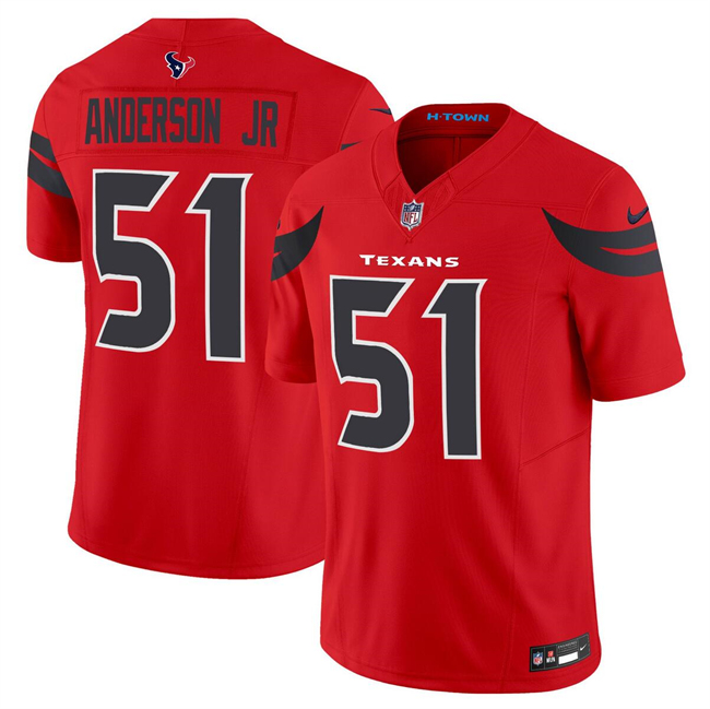 Men's Houston Texans #51 Will Anderson Jr. Red 2024 Alternate Vapor F.U.S.E. Limited Stitched Jersey